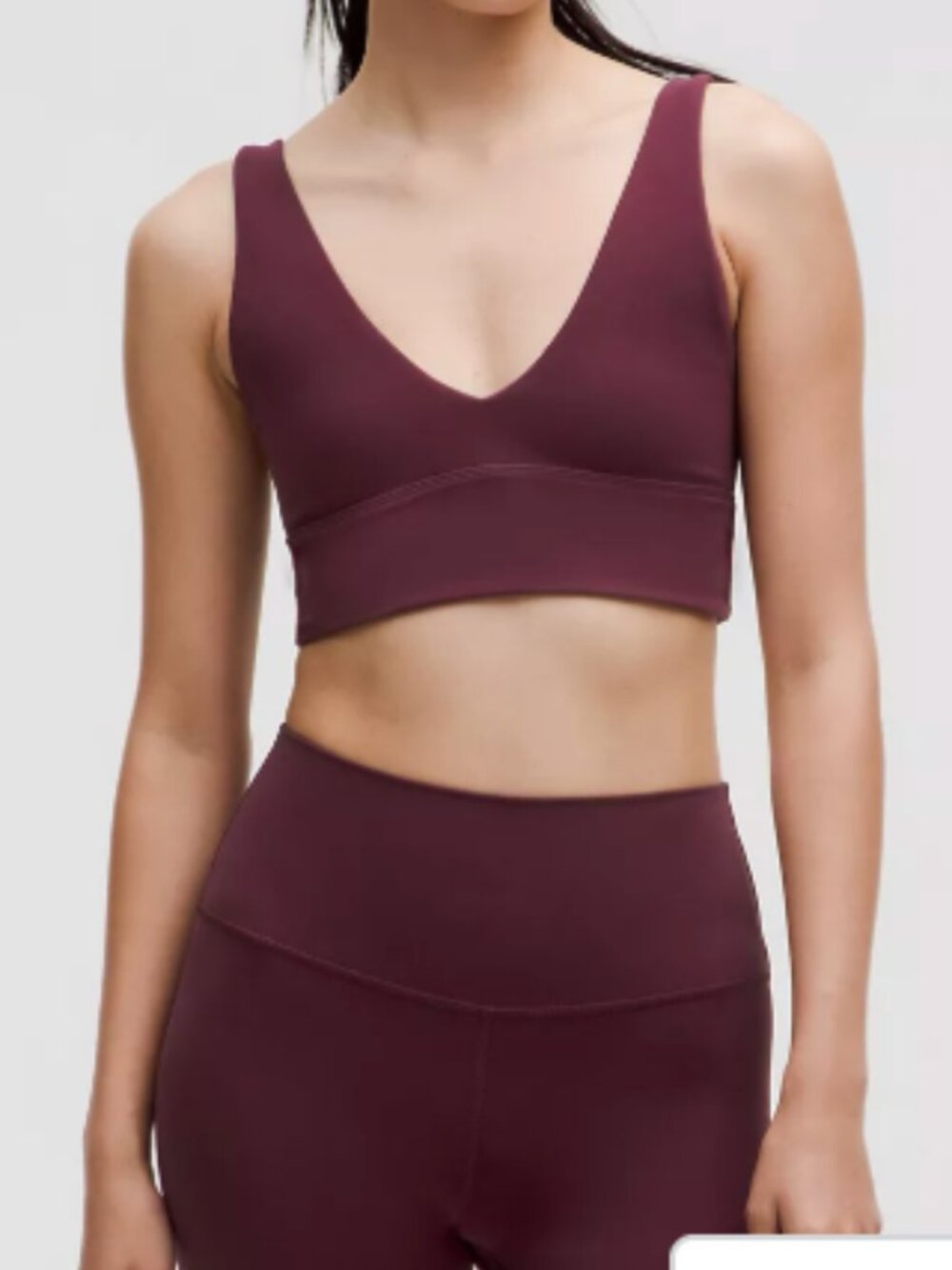 Lululemon Align V Neck Bra - Garnet Size 6 (NWOT)